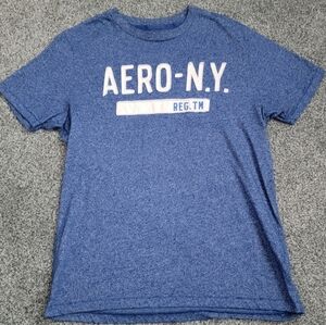 Aeropostale Heather Blue Graphic Tee